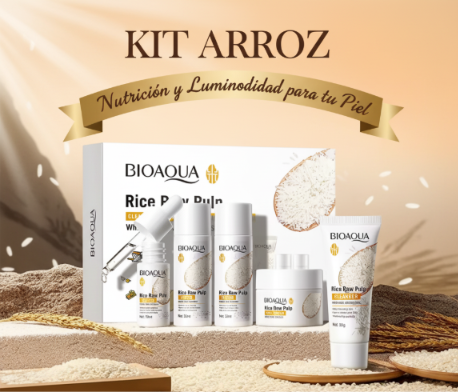 Kit Facial de Arroz para Piel Nutritiva | SKINOVA