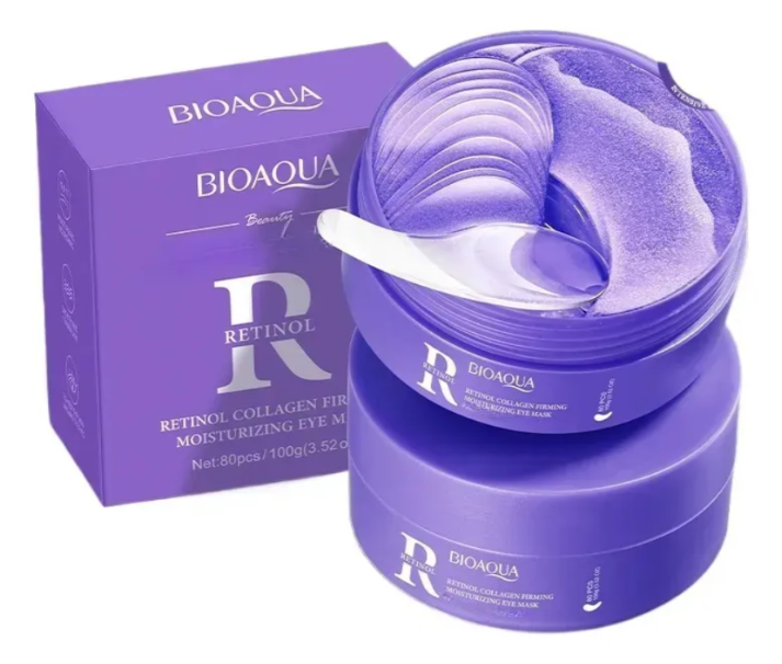 Parches Rejuvenecedores Para Ojeras Con Retinol y Colágeno - 80 Unidades